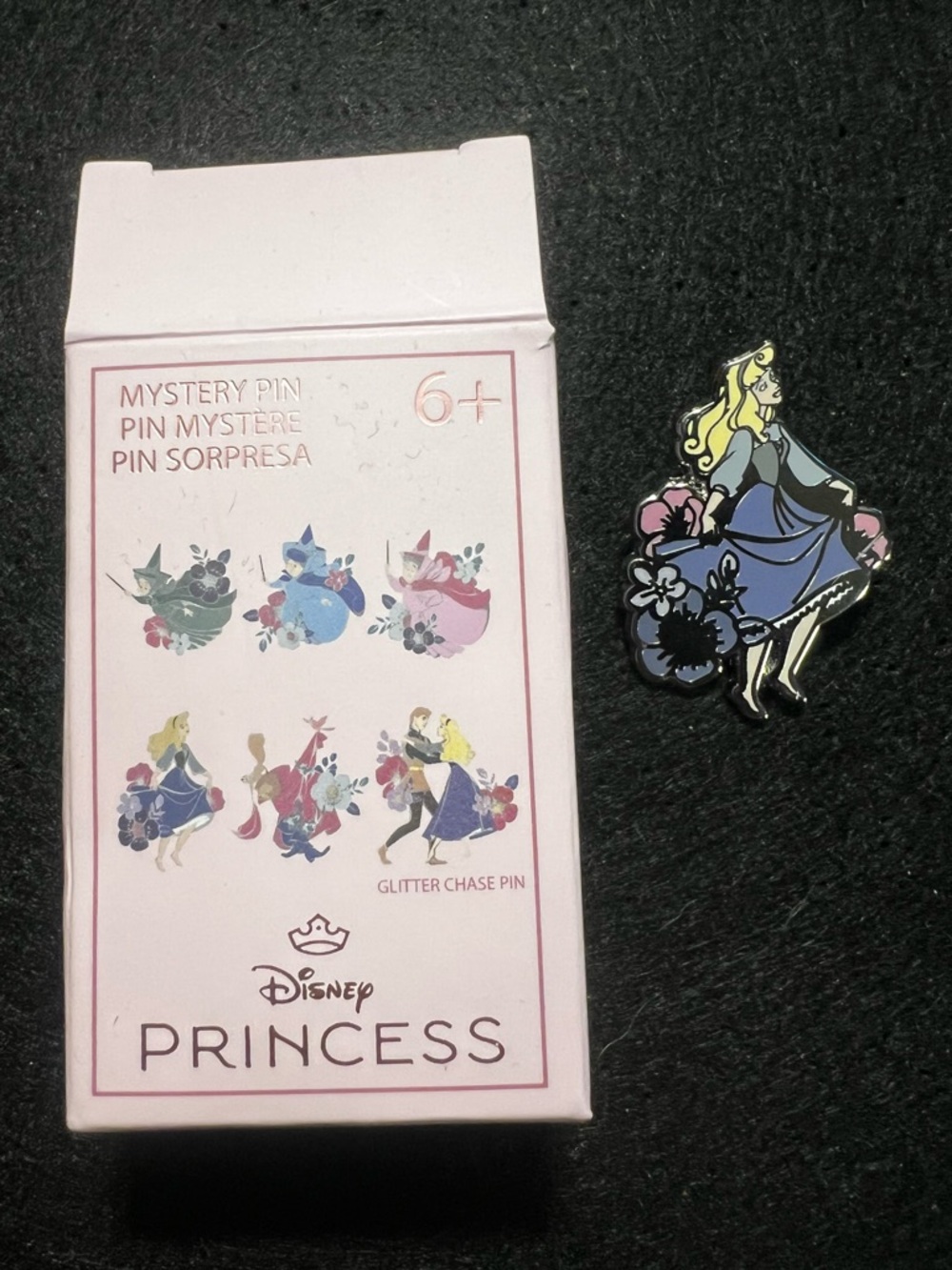 Sleeping Beauty Aurora Mystery Enamel Pin - Blue & Yellow Cinderella